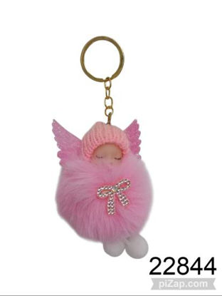 Imagen de LLAVERO CON POMPON BEBE MOÑO 3.26